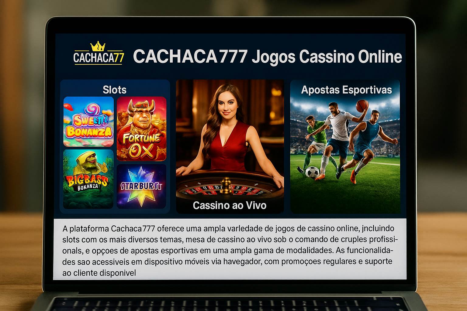 Jogos de cassino online CACHACA777